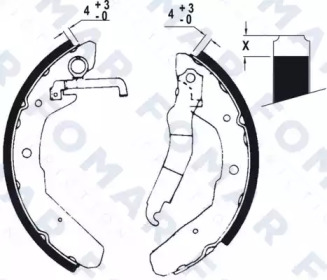 Комлект тормозных накладок FOMAR Friction FO 0373